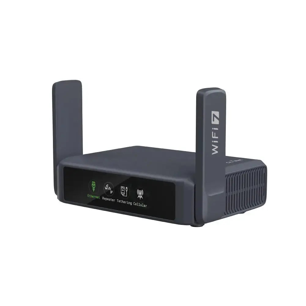 GL.iNet ( Slate ) Wi-Fi Router, Dual Ports, Touch Screen, — product view 1