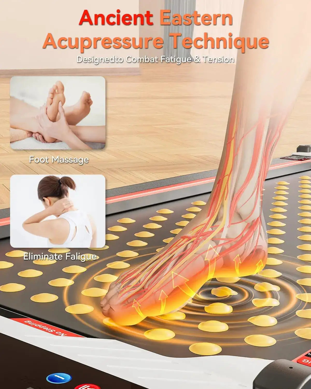 Walking Treadmill Double Side Massage Treadmill Walking Pad