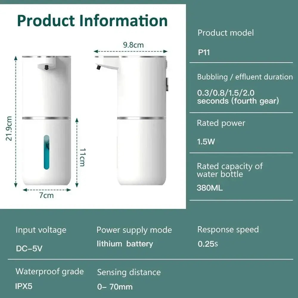 Foaming Soap Dispenser for Touchless Handwashing in Homes