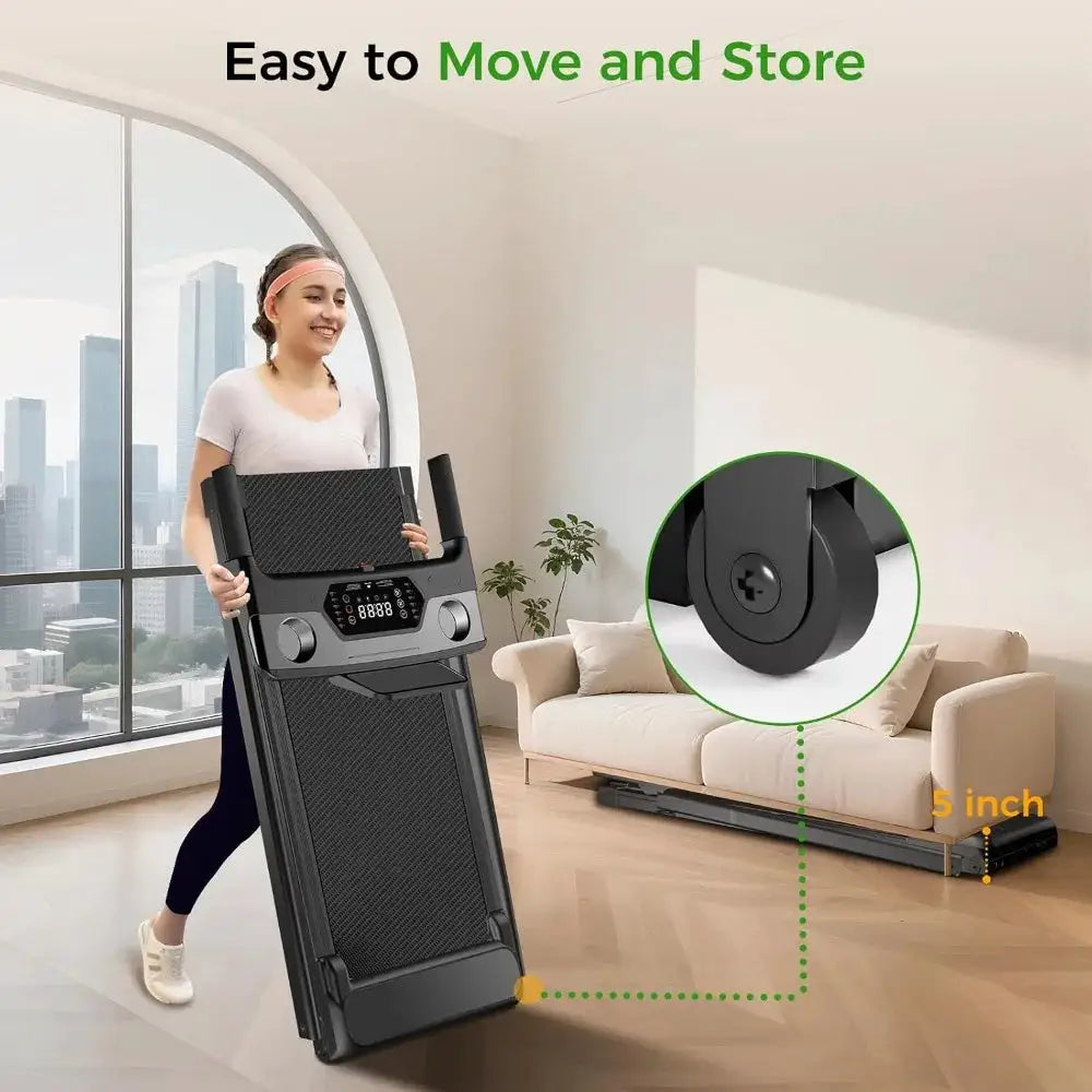 Foldable Treadmill For Home, 3-In-1 Walking Pad With Incline Handle Bar, 300Lbs Capacity, 3.0Hp Quiet Brushless, Small Treadmills For Small Spaces