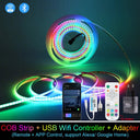 USB Powered 5V 3mm Thin Addressable COB RGBIC LED Strip 240 LEDs Dream Color