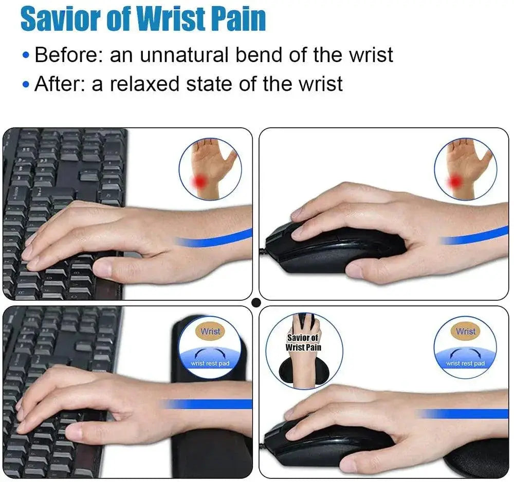 Ergonomic Memory Foam Wrist Rest Pad For Office And Gaming