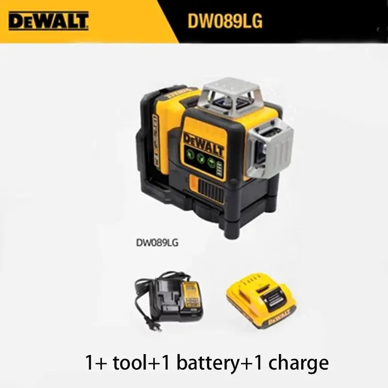 DW089LG 12 Line Green Laser Level 360 Degree Precision Tool