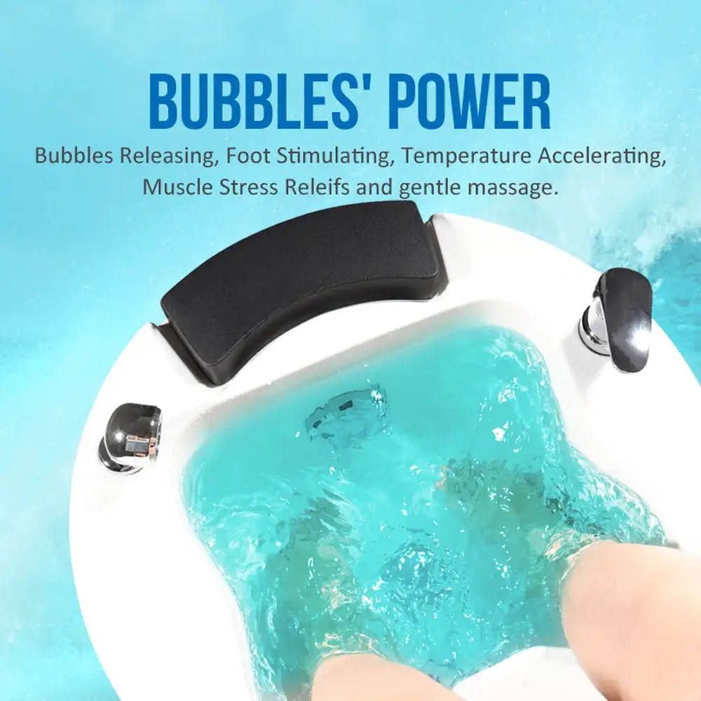 Luxury Massage Foot Bath Basin Electric Spa Footbath Basin with Surging Pump & Shower Head - Relaxation Detoxification Foot Bath