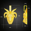 Hip Hop Goat Head With Glasses Pendant Micro Paved Shiny