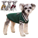 College Style V Neck Pet Sweater For Small Medium Dogs Cats