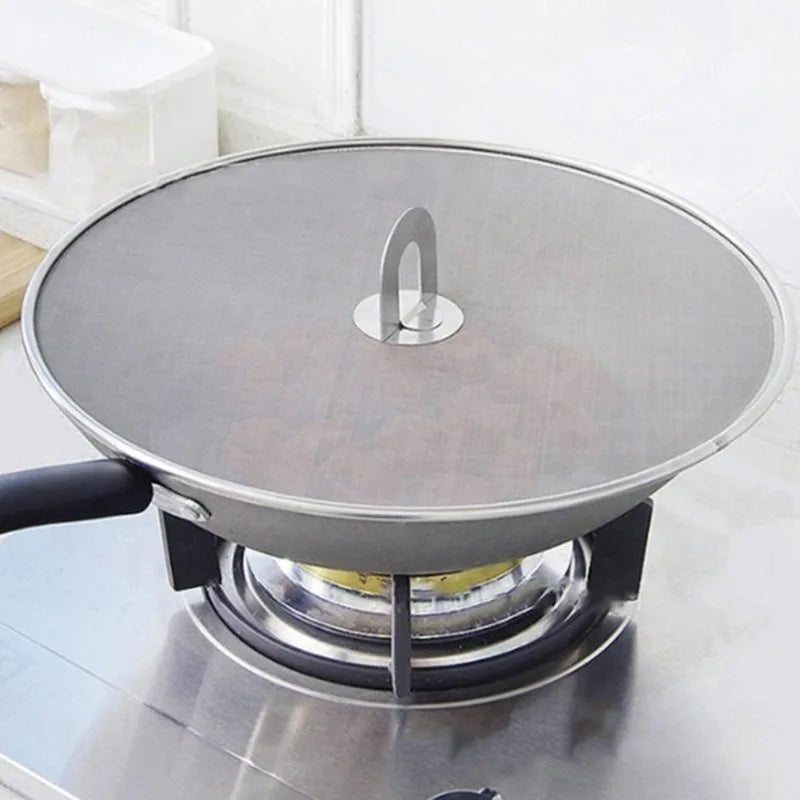 Kitchen Oil Proofing Lid Filter Foldable Handle Frying Pan Cover — product view 3