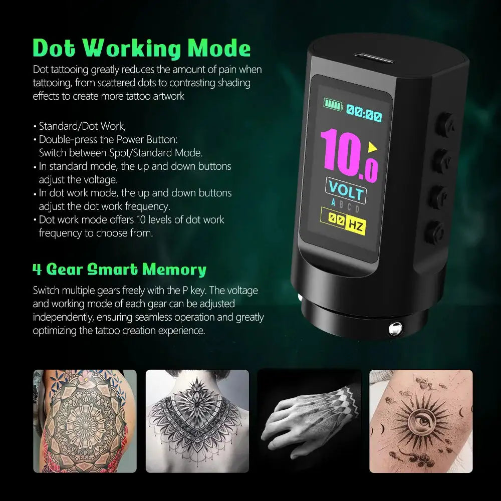XNET X160 Rotaty Tattoo Machine Kit With Tattoo Transfer Machines Adjustable Stroke 2.0-4.2MM 1600mAh Battery Tattoo Set