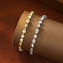 Elegant Gold Moissanite Tennis Bracelet Style DBPFC