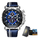 LIGE Luxury Chronograph Sports Watch Bold Style and Functionality
