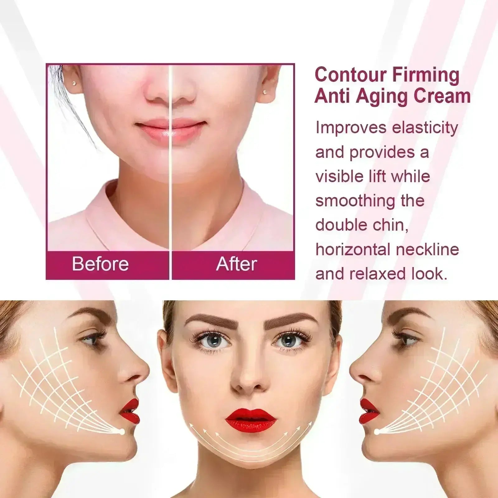 V-Line Face Lifting cream Anti Aging Invisible Fade Fine Lines Anti Wrinkle cream for Face Firming Thin V Face Shaper