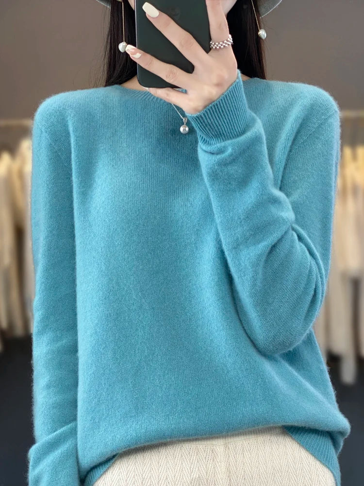 Crew Neck Winter Knit Sweater