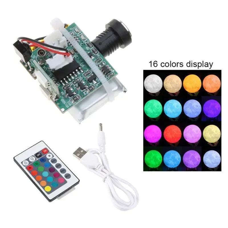 Rechargeable 3D Moonlamp With Remote Color Change Nightlight