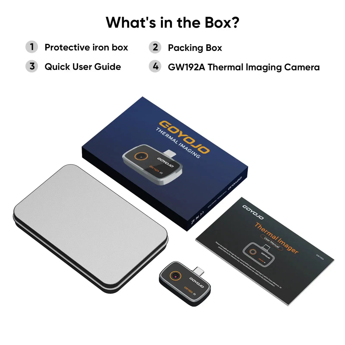 192*192 GW192A 25Hz Мобильная тепловизионная камера на базе IOS and Android Type-C for Phone Imaging Mini Electronics Repair