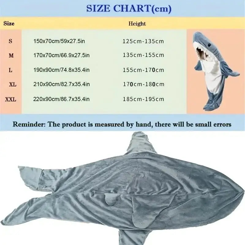 Shark Blanket Wearable For Adults Winter Warm Cozy Plush