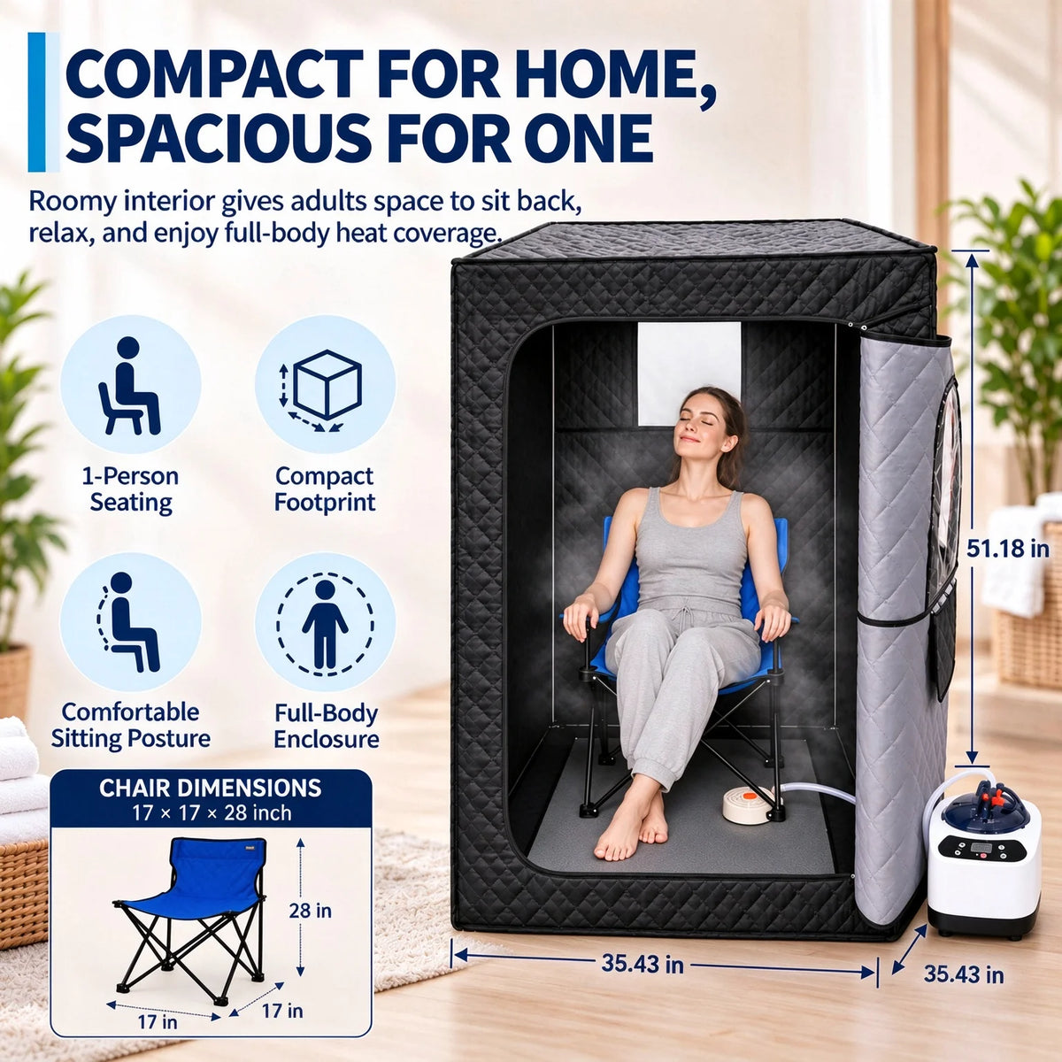Portable Waterproof Sauna Room