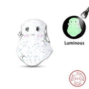 Sterling Silver Halloween Luminous Skull