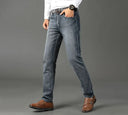 Wthinlee New Business Men's Jeans Casual Straight Stretch Denim