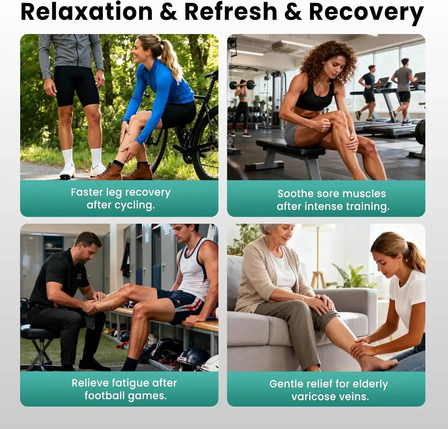 Leg Massager with Heat and Comression, Foot and Leg Massager for Circulation and Pain Relief, Air Compression Boots