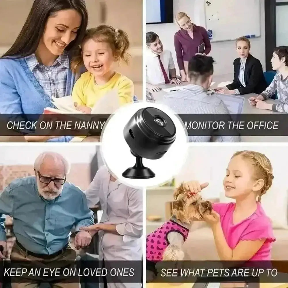 Wireless WiFi Mini 1080P Camera Night Vision Phone Remote View Baby Monitor Pet Nanny Cam Home Office Car Indoor Security