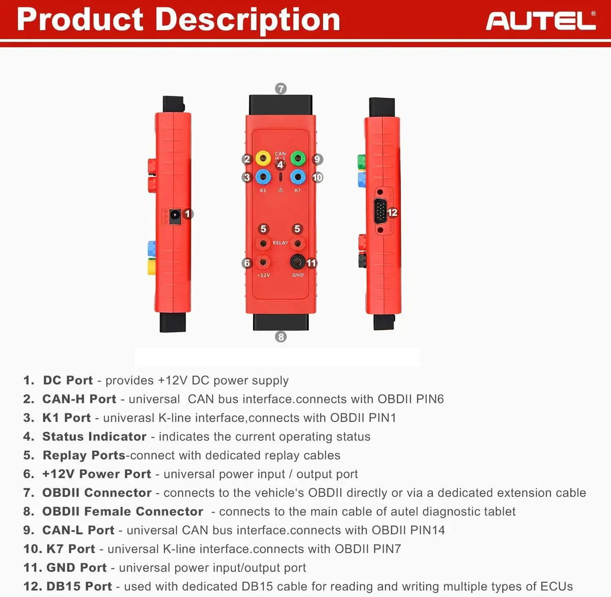 Auto Key Programming Adapter Tool Autel Accessory Tool Upgraded — product view 3