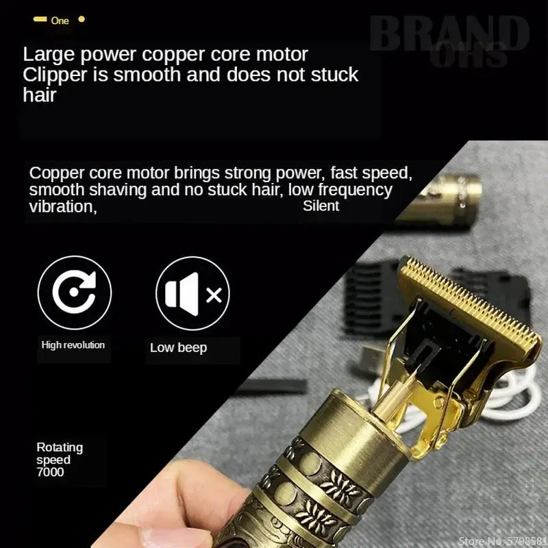 T9 Cordless Electric Hair Barber Shaver And Trimmer For Men - OurLum.com