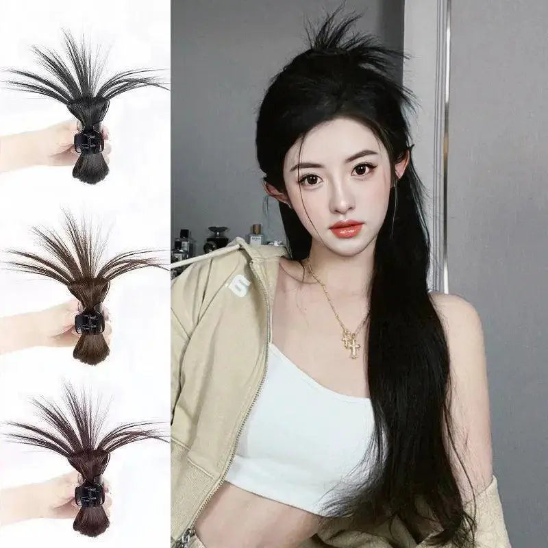Half Tie Feather Crab Clip for High Ponytail Accessory