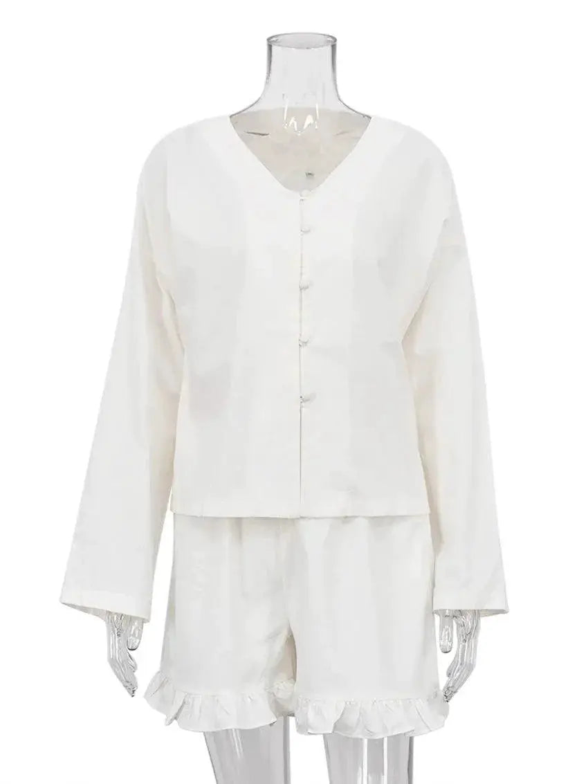 Luxe Peplum Pajama Set Ultimate Comfort And Style Collection