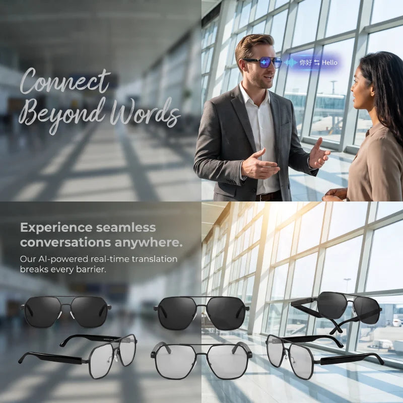 Ai-powered Smart Glasses Metal Double-bridge