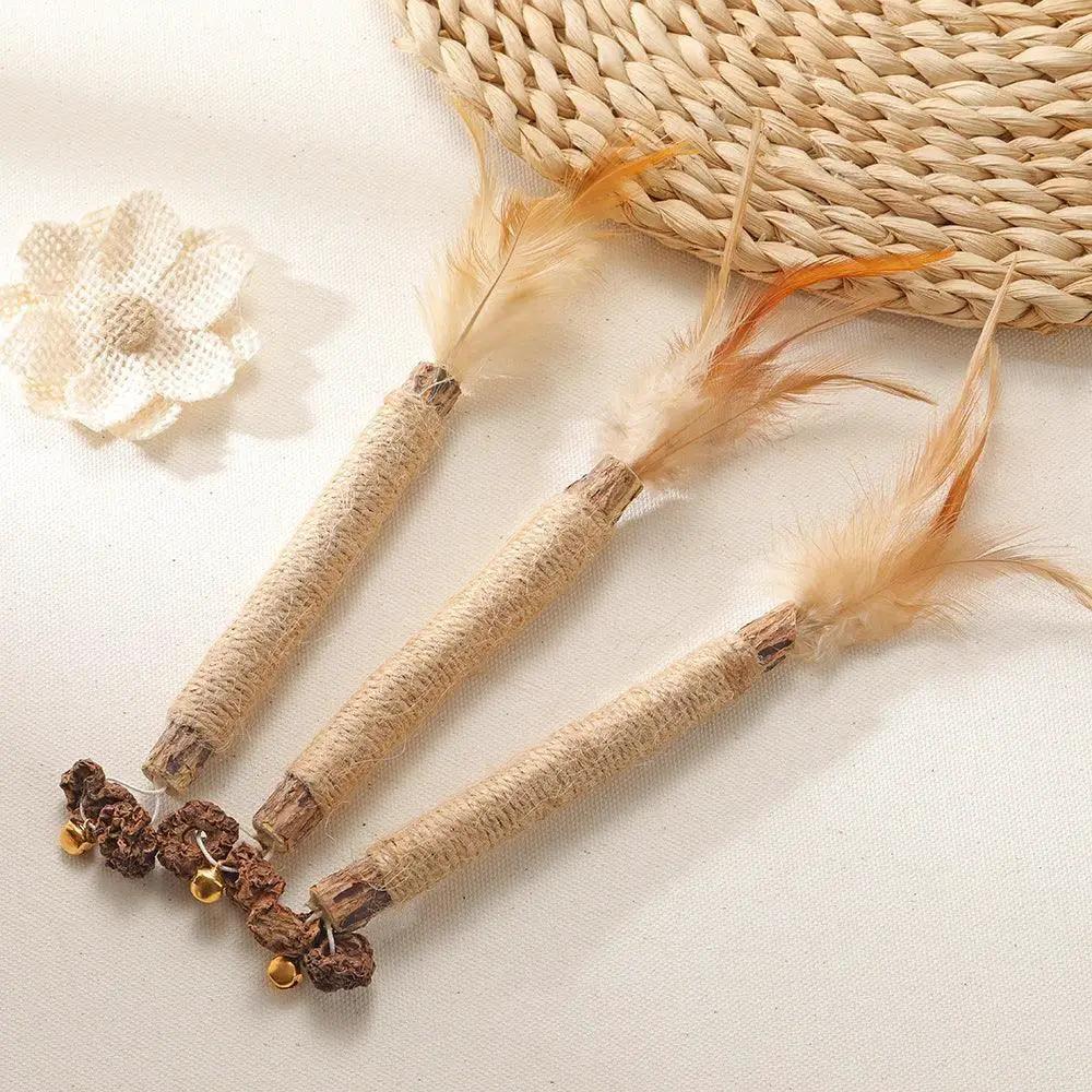 Natural Catnip Silvervine Dental Snack Sticks Cat Toy