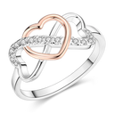 Sterling Silver Ring Sparking Zirconium