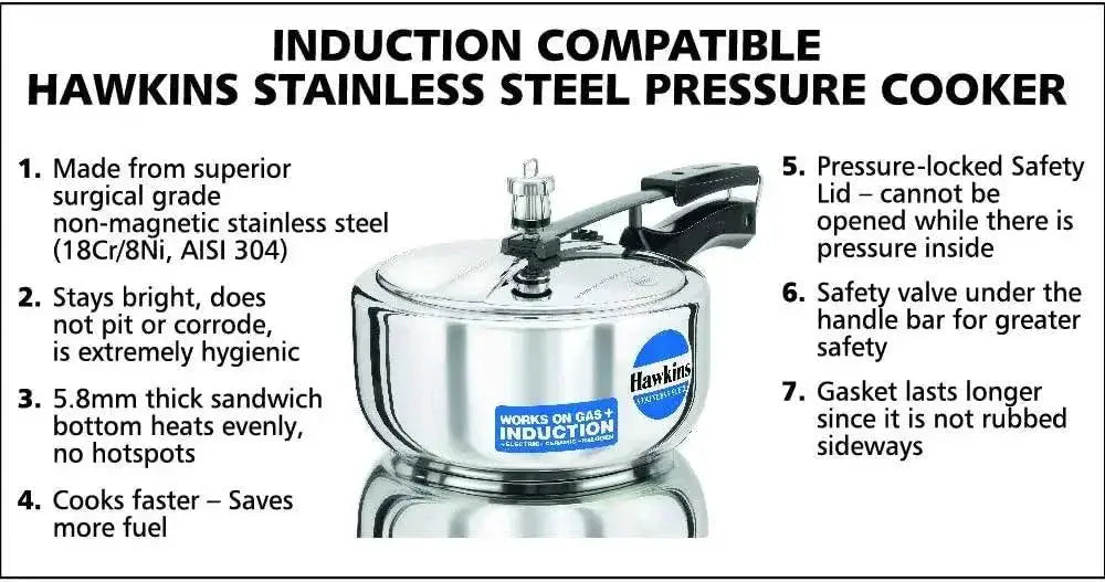 Pressure Cooker 3L Stainless Steel B60 High Performance
