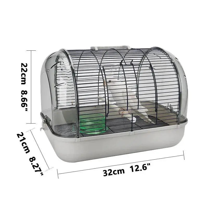 Portable Transparent Bird Transport Cage Parrot Carrier