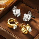 Luxury Gold Moissanite Hoops