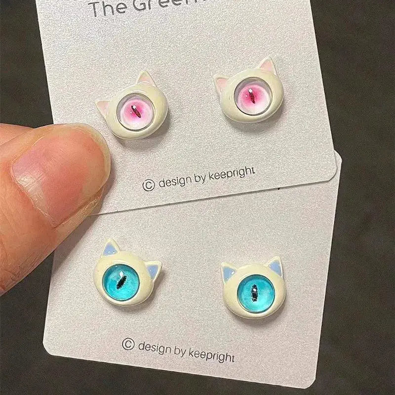 Kiss Jewelry Cute Monster Eyes Stud Earrings Trendy Kpop