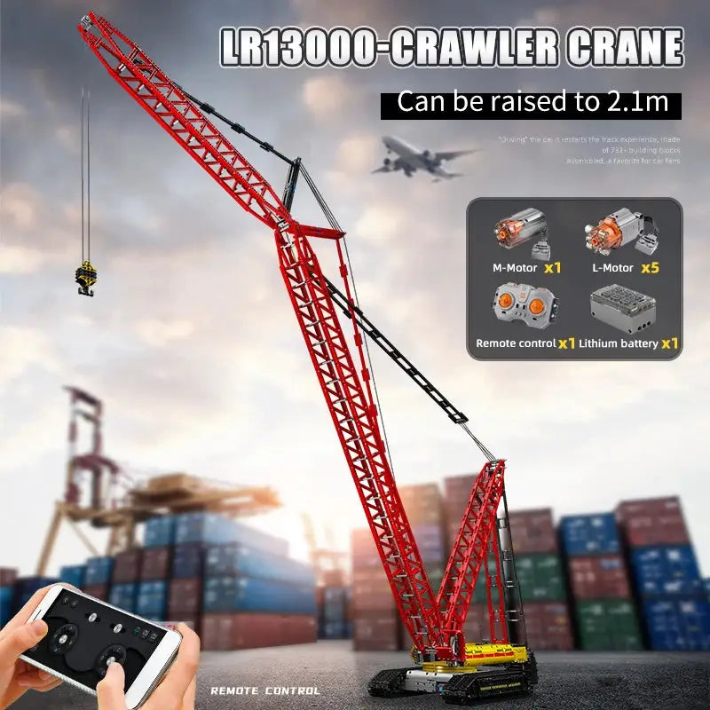Mould King 17015 Technical Car Toys The RC Crawler Crane LR13000 Building Block Assembly Truck Brick Set Kids Christmas Gift