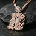 Custom R Letter Pendant Gold Plated