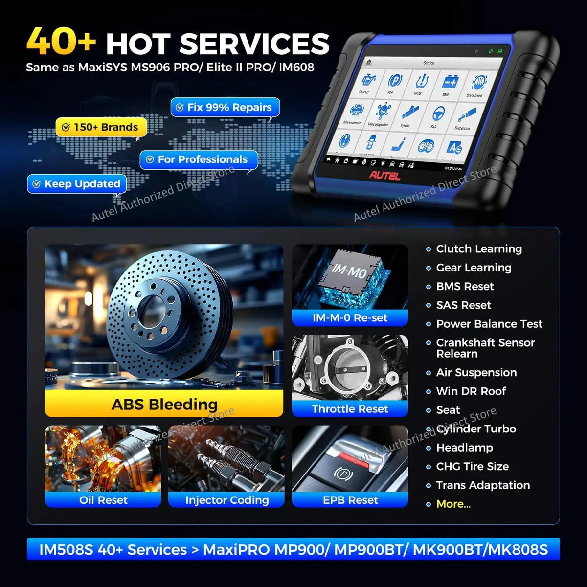 Autel MaxiIM IM508S Key Programmer All-in-one OBD2 Diagnostic Scanner IMMO Key Prgramming Tool 3000+ Active Tests PK KM100 IM508