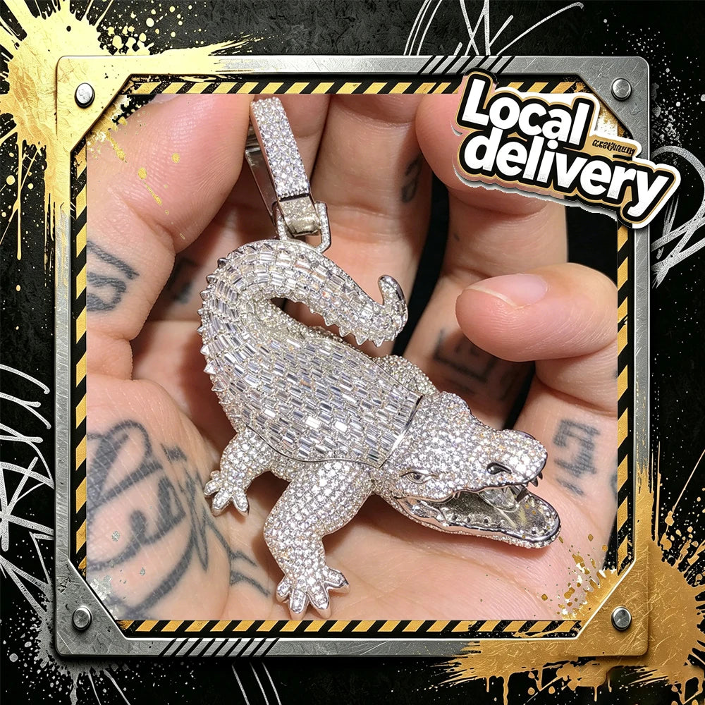 K Gold Plated D Crocodile