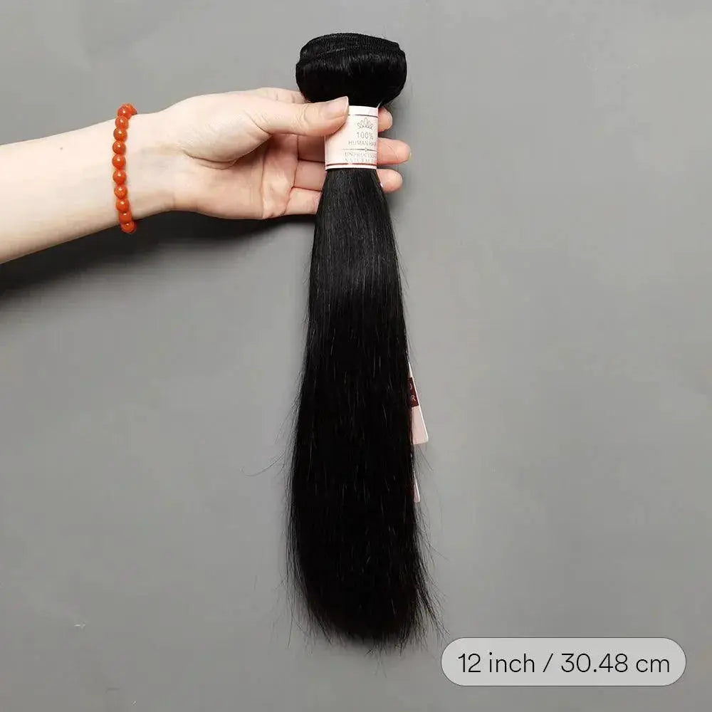 Straight Human Hair Bundles 26 28 30 Inches Brazilian Weave