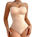 Seamless Strapless Shortie Bodysuit for Women Tummy Control