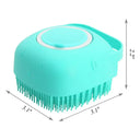 Pet Dog Shampoo Brush 2.7oz 80ml Soft Silicone Rubber Groomer