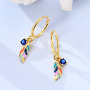 Mula Sterling Silver Golden Earrings