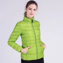 New Autumn Winter Women Ultra Light Down Jackets Slim Coats