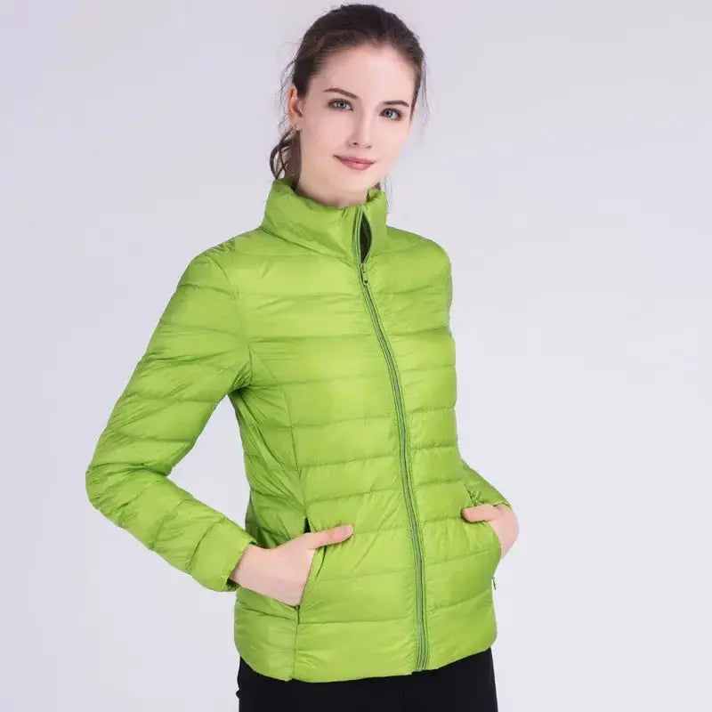 Women Ultra Light Down Jacket Autumn Winter Slim Coat