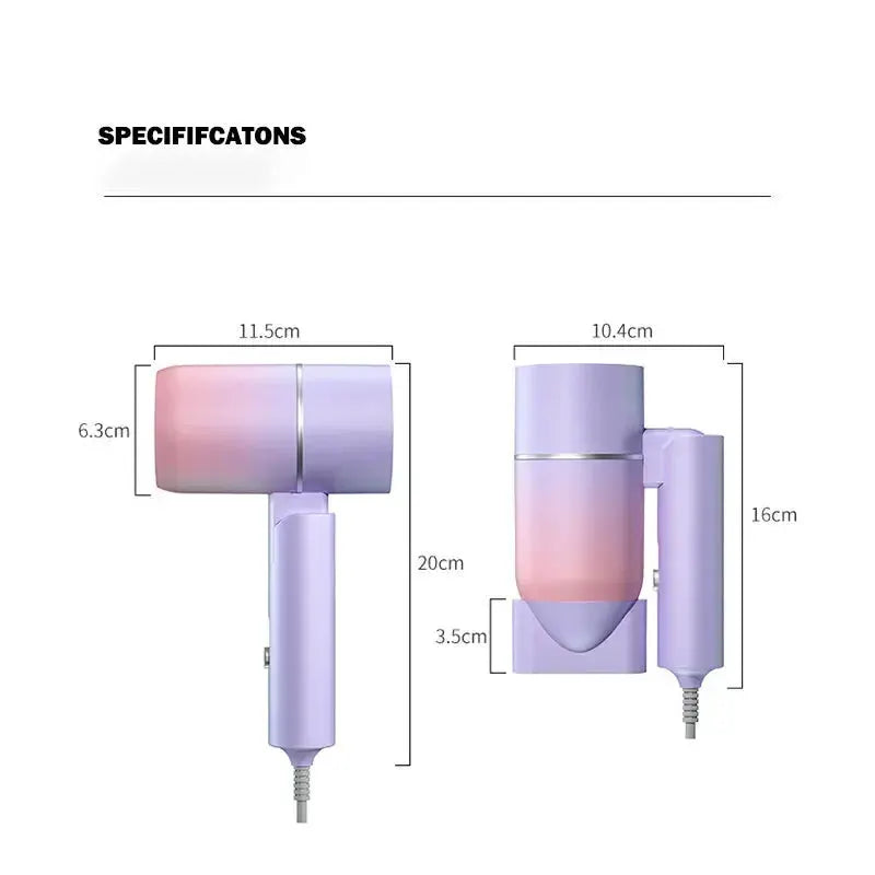 Mini Folding Hairdryer 220V-240V 750W With Carrying Bag