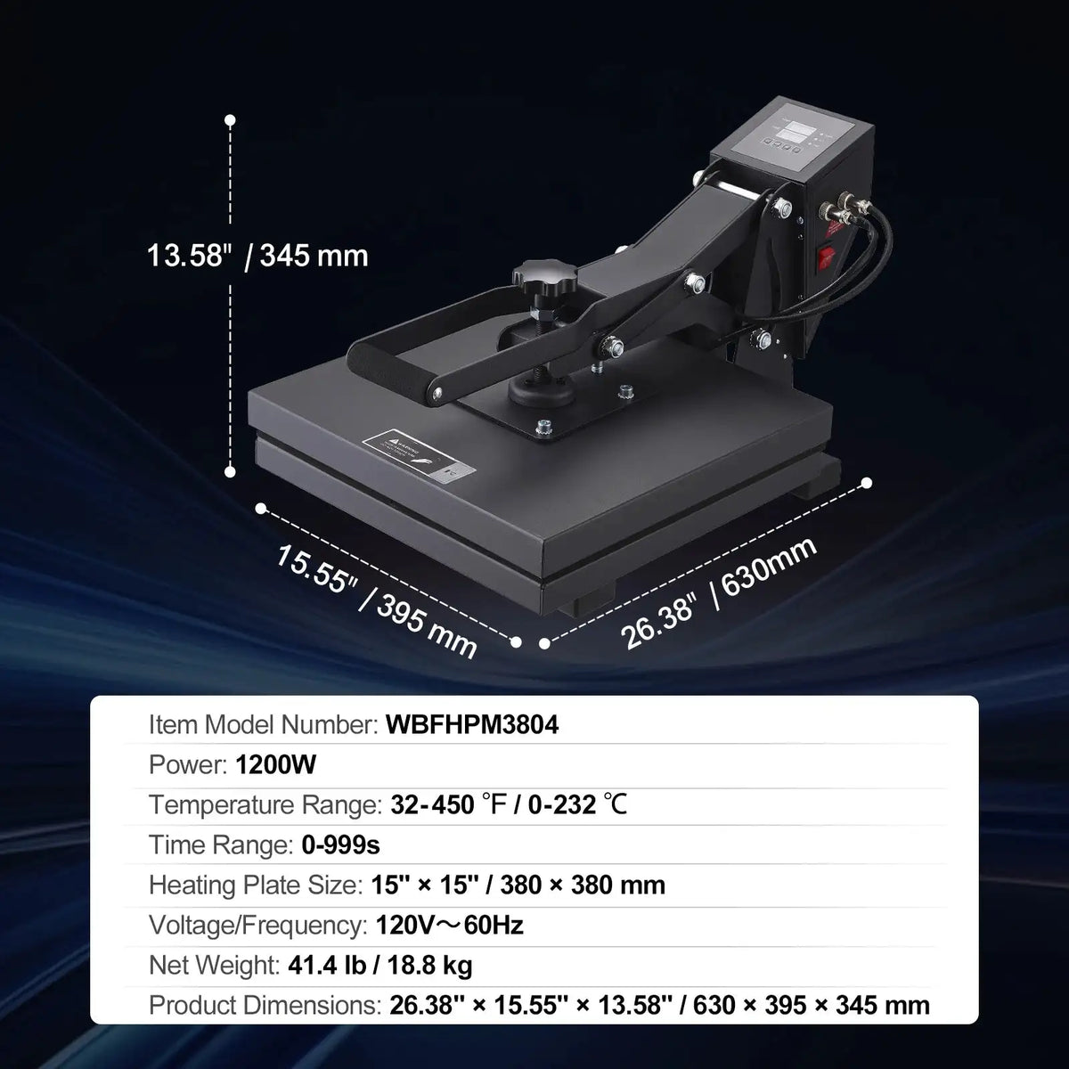 SucceBuy Heat Press Machine 15"x15"/ 16"x20" /16"x24" Sublimation Printer Manual Clamshell Transfer on DIY T-shirt Pillow
