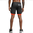 Men's 2 in 1 Running Shorts Gym Workout Quick Dry Sportswear