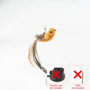 Handfree Cat Wand with Bell & Feather Toy for Cats