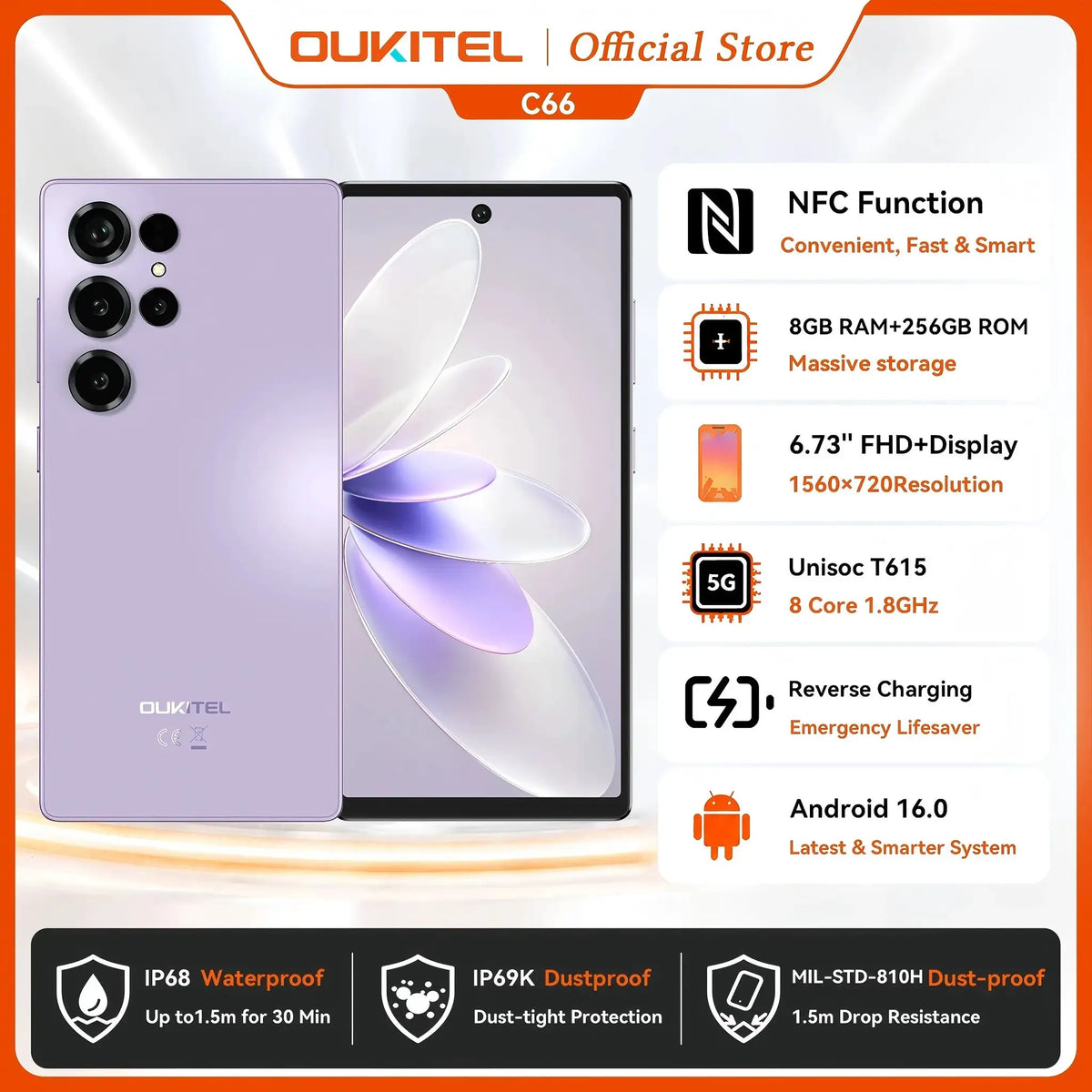 Oukitel Quad Camera Smartphone — product view 8